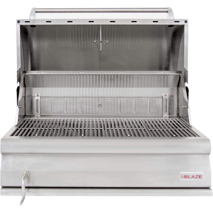 Blaze 32-Inch Built-In Stainless Steel Charcoal Grill w/ Adjustable Charcoal Tray - BLZ-4-CHAR