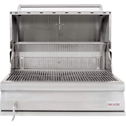 Blaze 32-Inch Built-In Stainless Steel Charcoal Grill w/ Adjustable Charcoal Tray - BLZ-4-CHAR