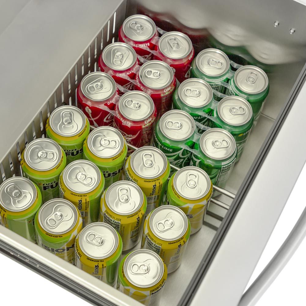 Blaze 23.5-Inch 5.1 Cu. Ft. Outdoor Rated Stainless Steel Double Drawer Refrigerator - BLZ-SSRF-DBDR5.1